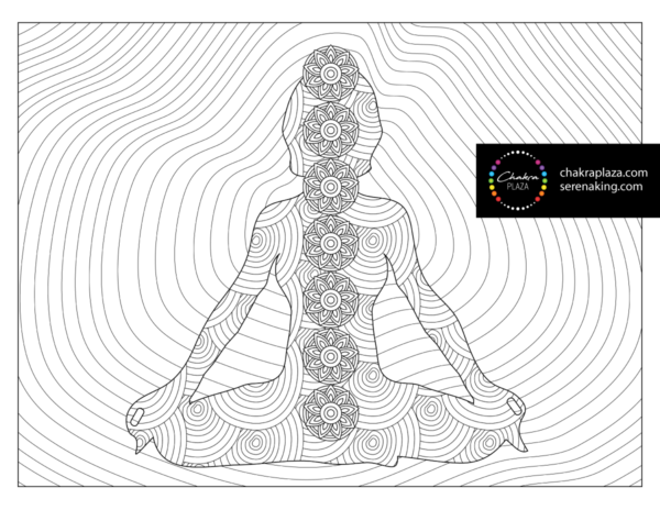 Meditation Chakra Coloring Page