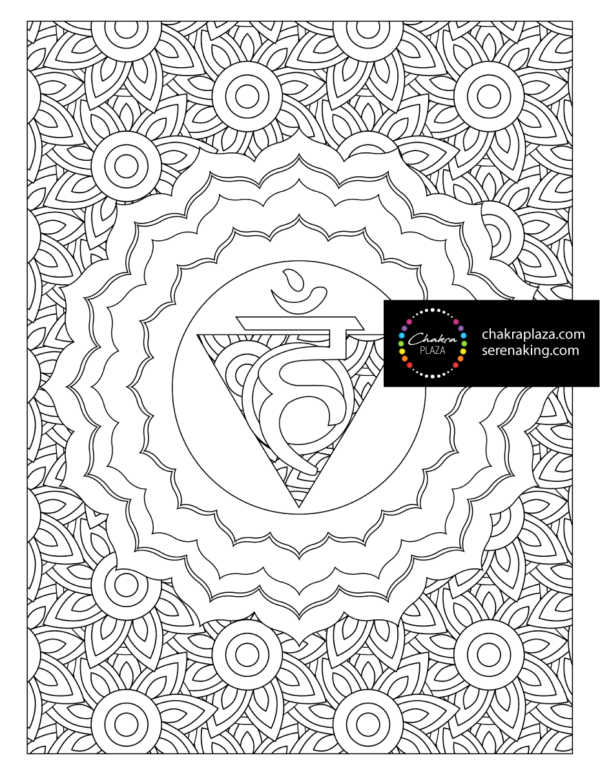 Throat Chakra Coloring Page