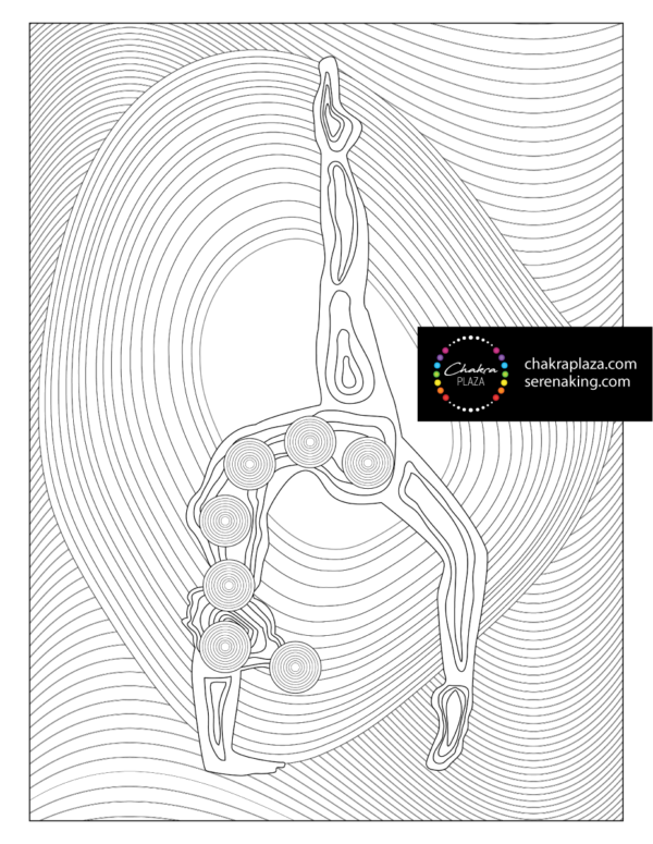 Yoga Pose Chakra Coloring Page