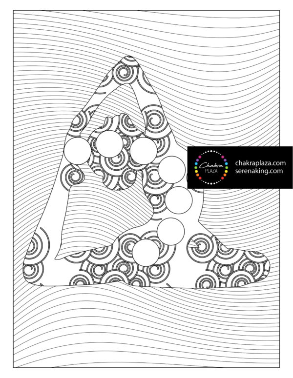 Yoga Pose Chakra Coloring Page