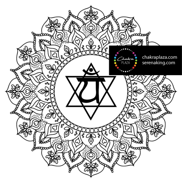 Heart Chakra Mandala Coloring Page