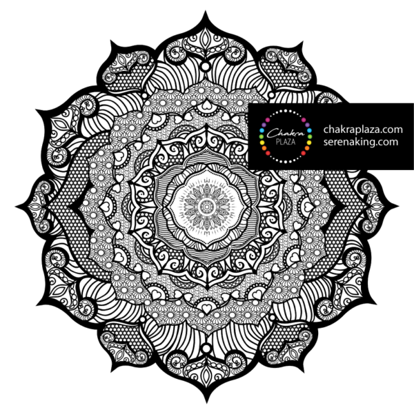 Seven Chakra Mandala Coloring Page