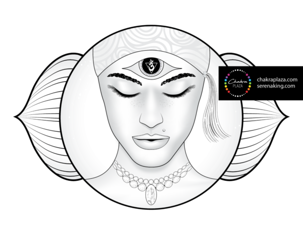 Third Eye Face Chakra Coloring Page
