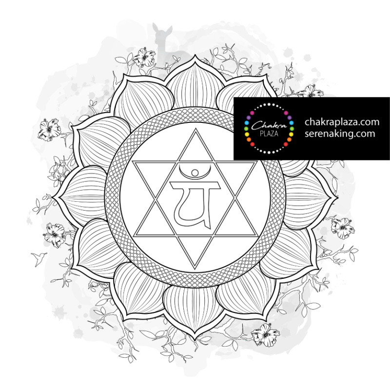 Heart Chakra Illustration Coloring Page – Chakra Plaza