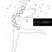 Dancing Woman Chakra Centers Coloring Page