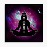Woman 7 Chakra Symbols - Universe Background