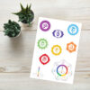 7 Chakra Sticker - 9 Set