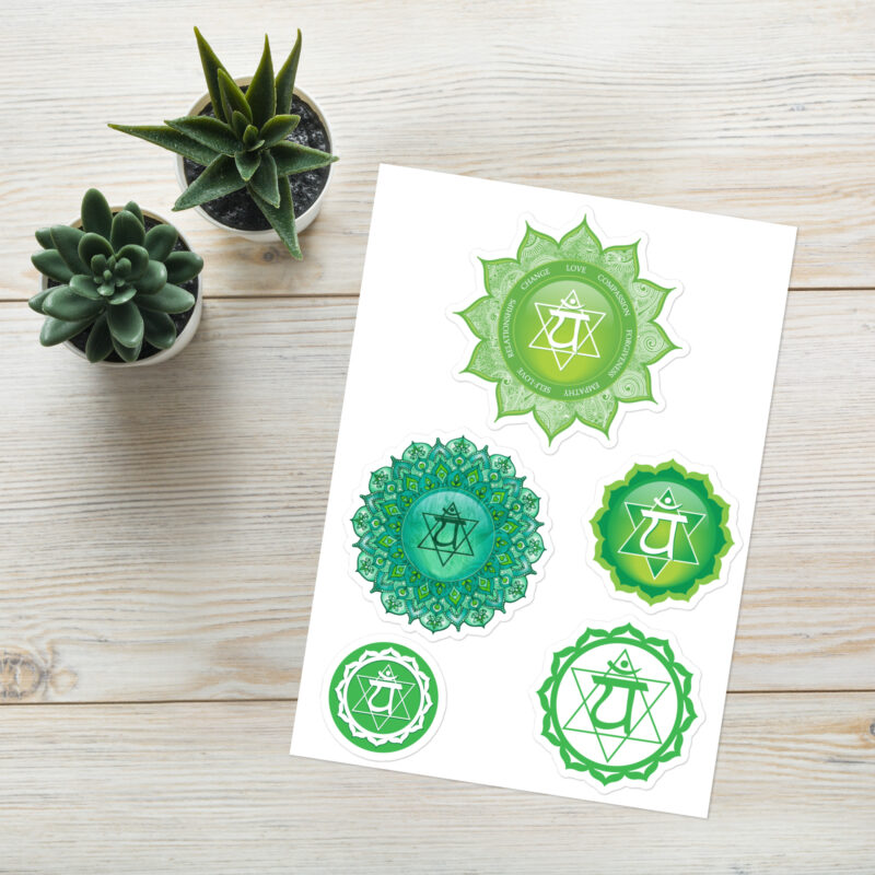 Heart Chakra Sticker 5 Set - 04