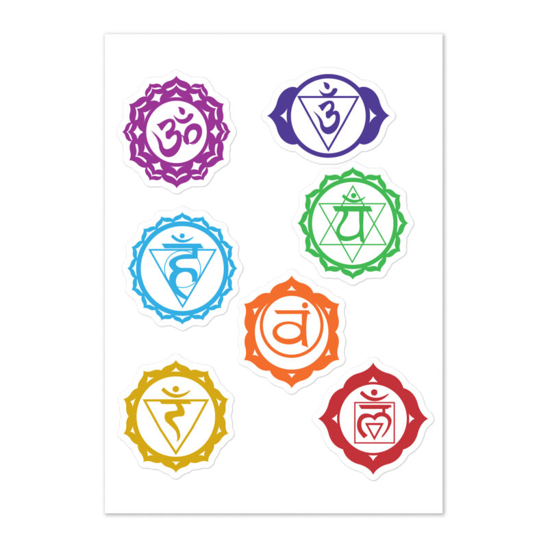 7 Chakras Sticker 7 Set