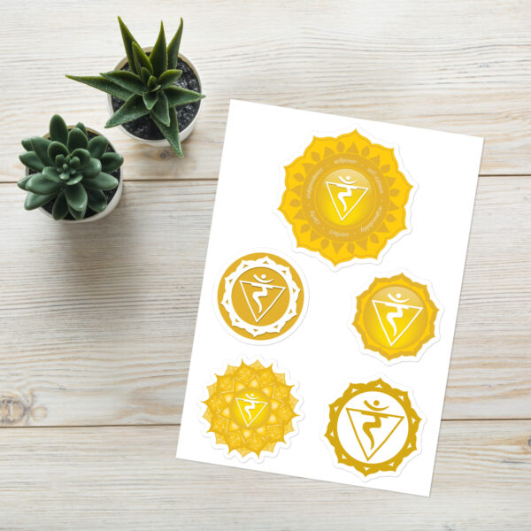 Solar Plexus Chakra Sticker 5 Set