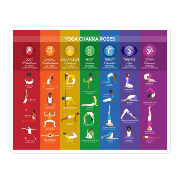 Yoga Pose Chakra Sticker