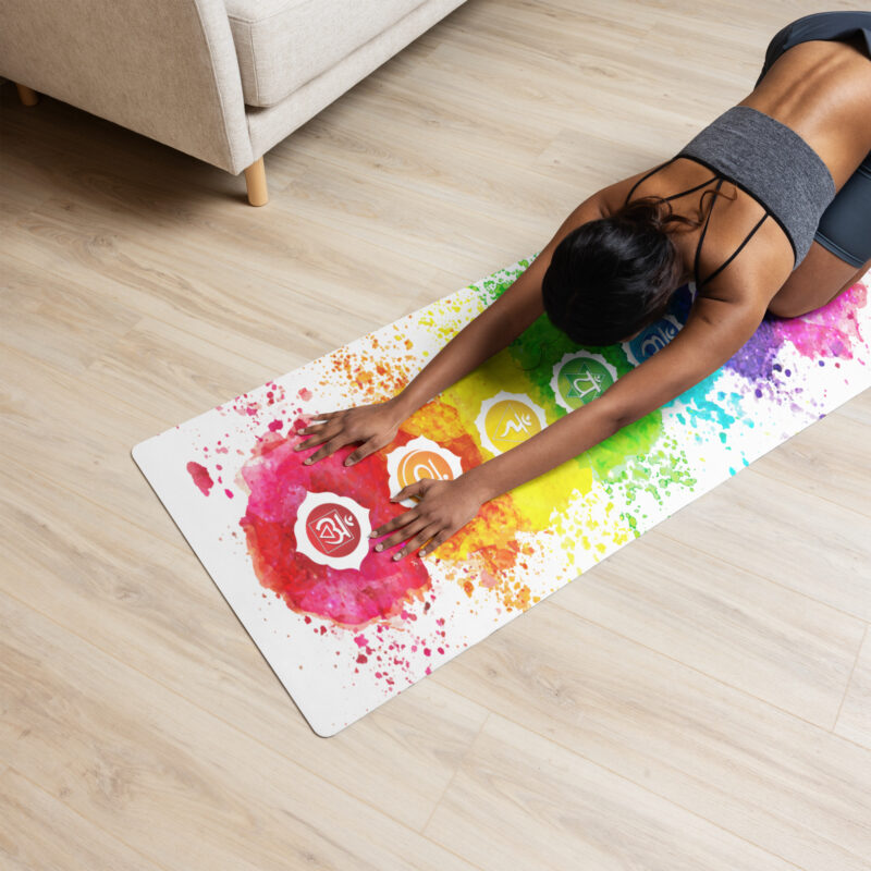 7 Chakras Watercolor Yoga Mat