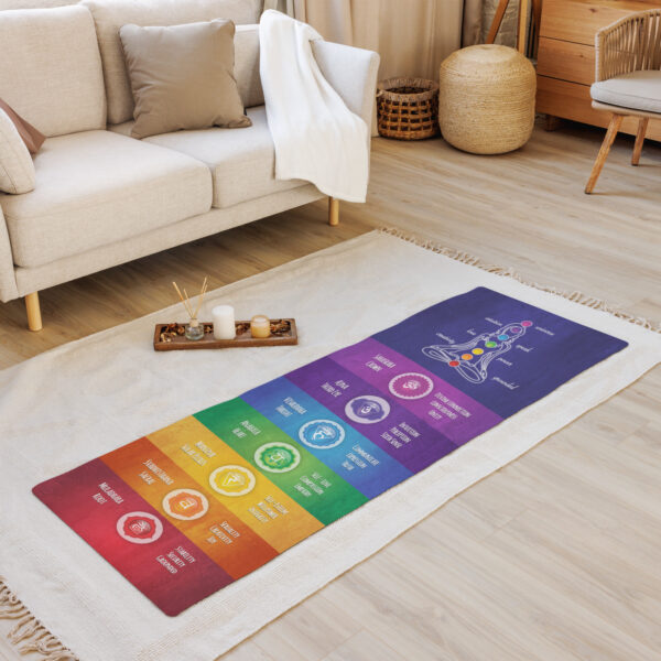 7 Chakras Affirmations Yoga Mat