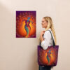 7 Chakras Female Tree Of Hearts Tote bag