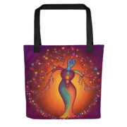 7 Chakras Female Tree Of Hearts Tote bag