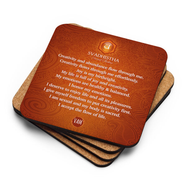 Sacral Chakra Affirmations Cork-back coaster