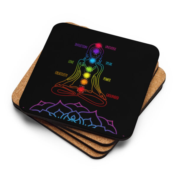 Chakra Affirmations Cork-back Coaster