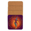 7 Chakra Centers Female Heart Tree Cork-back Coaster